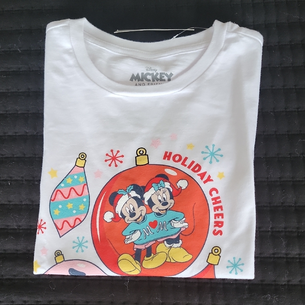 Disney  Mickey And Friends   White Festive Kids T-Shirt